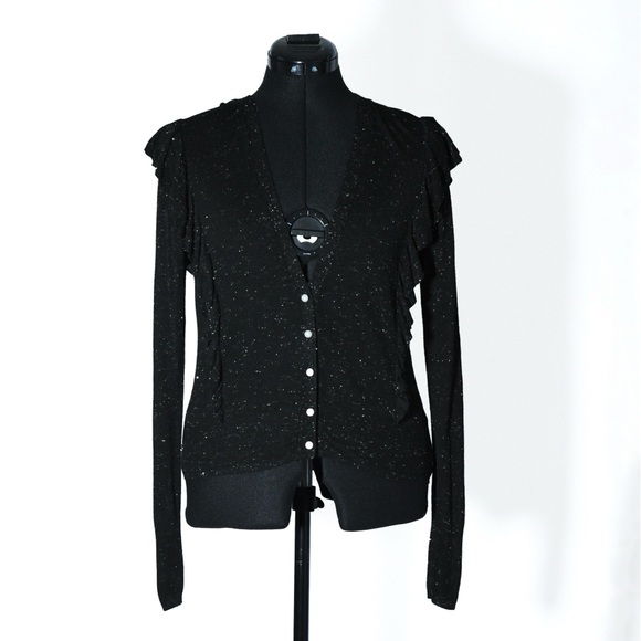 cupcakes & cashmere Sweaters - Nordstrom Ruffled Sparkling V Cardigan